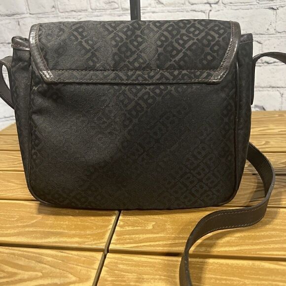 BALLY  Italy Monogram Canvas Leather Shoulder Crossbody Bag - Picture 7 of 14